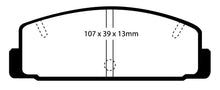Carica l'immagine nel visualizzatore di Gallery, Pastiglie Freni Sportive EBC Gialle Posteriore MAZDA 323 1.8 Cv  dal 1998 al 2001 Pinza Akebono Diametro disco 260mm