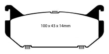 Carica l'immagine nel visualizzatore di Gallery, Pastiglie Freni Sportive EBC Gialle Posteriore FORD Probe 2.0 Cv  dal 1994 al 1998 Pinza  Diametro disco 261mm