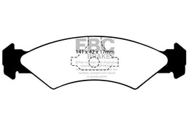 Pastiglie Freni EBC Ultimax Anteriore FORD Fiesta (Mk2) 1.0 Cv  dal 1983 al 1989 Pinza ATE Diametro disco 221mm