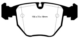 Pastiglie Freni EBC Extra-Duty Verdi Serie 6000 Anteriore BMW X3 (E83) 3.0 TD (30d) Cv  dal 2006 al 2010 Pinza ATE Diametro disco 332mm