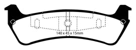 Pastiglie Freni EBC Extra-Duty Verdi Serie 6000 Posteriore FORD Explorer (UK) 4.0 Cv  dal 1997 al 2001 Pinza  Diametro disco 285mm