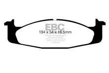 Carica l'immagine nel visualizzatore di Gallery, Pastiglie Freni EBC Extra-Duty Verdi Serie 6000 Anteriore FORD F-150  Cv  dal 1994 al 1996 Pinza  Diametro disco 0mm