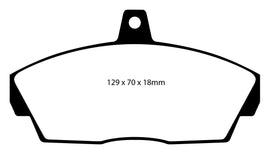 Pastiglie Freni EBC Extra-Duty Verdi Serie 6000 Anteriore LAND ROVER Freelander 1.8 Cv  dal 1997 al 2000 Pinza Girling/TRW Diametro disco 262mm