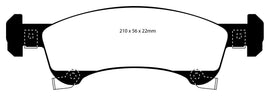 Pastiglie Freni EBC Extra-Duty Verdi Serie 6000 Anteriore FORD Expedition 4.6 Cv  dal 2002 al 2006 Pinza  Diametro disco 330mm