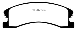 Pastiglie Freni EBC Extra-Duty Verdi Serie 6000 Anteriore JEEP Grand Cherokee 2.7 TD Cv  dal 2001 al 2005 Pinza Akebono Diametro disco 305mm