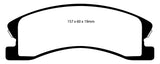 Pastiglie Freni EBC Extra-Duty Verdi Serie 6000 Anteriore JEEP Grand Cherokee 2.7 TD Cv  dal 2001 al 2005 Pinza Akebono Diametro disco 305mm