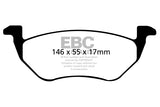 Pastiglie Freni EBC Extra-Duty Verdi Serie 6000 Posteriore FORD Maverick 2.3 Cv  dal 2004 al 2007 Pinza  Diametro disco 302mm