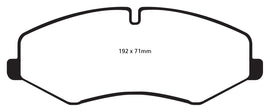Pastiglie Freni EBC Extra-Duty Verdi Serie 6000 Anteriore LAND ROVER Discovery 4 2.7 TD Cv 190 dal 2009 al 2010 Pinza TRW Diametro disco 360mm