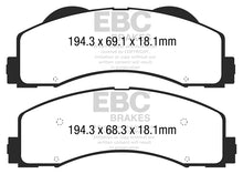 Carica l'immagine nel visualizzatore di Gallery, Pastiglie Freni EBC Extra-Duty Verdi Serie 6000 Anteriore FORD F-150  Cv  dal 2015 al 2017 Pinza  Diametro disco 350mm
