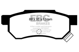 Pastiglie Freni EBC Ultimax Posteriore HONDA Beat 0.6 Cv  dal 1991 al 1995 Pinza Akebono Diametro disco 238mm