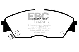 Pastiglie Freni EBC Ultimax Anteriore HONDA Civic (4th Gen) EC 1.4 Cv  dal 1987 al 1991 Pinza Akebono Diametro disco 242mm
