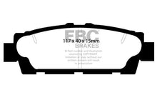 Carica l'immagine nel visualizzatore di Gallery, Pastiglie Freni EBC Ultimax Posteriore LEXUS LS400 (XF10) 4.0 Cv  dal 1990 al 1992 Pinza  Diametro disco 291mm