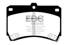 Carica l'immagine nel visualizzatore di Gallery, Pastiglie Freni EBC Ultimax Anteriore MAZDA 121 1.3 Cv  dal 1991 al 1996 Pinza Sumitomo Diametro disco 235mm