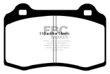 Pastiglie Freni EBC Arancioni Posteriore JAGUAR XJR 4.0 Supercharged V8 Cv  dal 1997 al 2003 Pinza Brembo Diametro disco 330mm