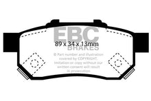 Carica l'immagine nel visualizzatore di Gallery, Pastiglie Freni EBC Ultimax Posteriore HONDA City 1.4 Cv  dal 2008 al 2014 Pinza Akebono Diametro disco 239mm