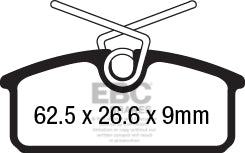 Pastiglie Freni EBC Ultimax Posteriore RENAULT Twizy 45 Electric Cv 5 dal 2012 al 2022 Pinza  Diametro disco 0mm