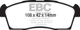 Pastiglie Freni EBC Ultimax Anteriore MITSUBISHI i-MiEV Electric Cv  dal 2009 al 2015 Pinza  Diametro disco 257mm