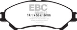Pastiglie Freni EBC Ultimax Anteriore SUZUKI S-Cross 1.4 Turbo hybrid Cv 129 dal 2020 al 2022 Pinza  Diametro disco 280mm