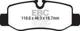 Pastiglie Freni EBC Ultimax Posteriore MERCEDES-BENZ EQV EQV 300 Electric Cv 204 dal 2020 al 2022 Pinza Brembo Diametro disco 300mm