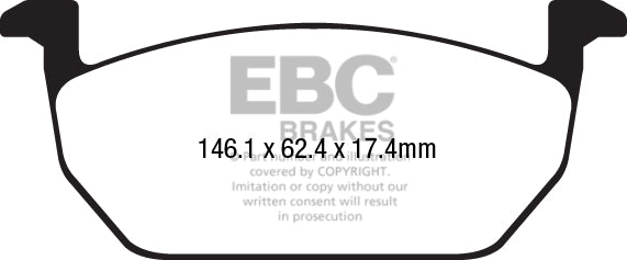 Pastiglie Freni EBC Ultimax Anteriore SEAT Arona 1.0 Turbo Cv 115 dal 2017 al 2022 Pinza ATE Diametro disco 276mm