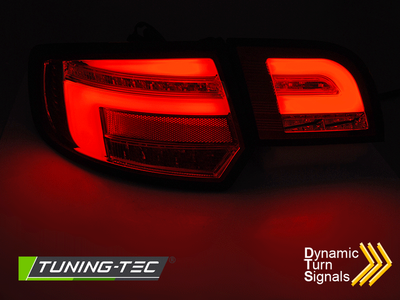 Fanali Posteriori LED BAR Rossi Neri sequenziali per AUDI A3 8P 5D 08-12