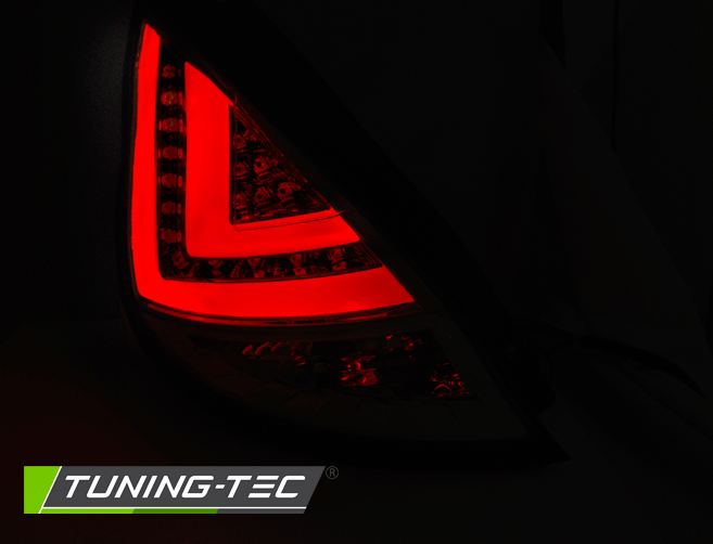 Fanali Posteriori per FORD FIESTA MK7 12-16 HB Rossi Bianchi LED BAR