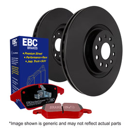 Kit EBC Dischi Sportivi e Pastiglie Rosse Anteriore AUDI A3 8P 2.0 Cv  dal 2003 al 2007 Pinza ATE Diametro disco 288mm