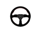 Volante Sportivo Vigor Spa Series Razze Nere Alcantara Nera RD Stitch Profondo 50mm Diametro 350mm