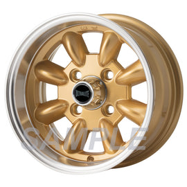 Cerchio in Lega ULTRALITE MINI WHEELS 13x7 ET10 4x101.6 GOLD WITH POLISHED RIM