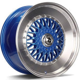 Cerchio in Lega 79WHEELS SV-F 15x7 ET30 4x100/4x114 BLUE POLISHED LIP