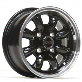 Cerchio in Lega ULTRALITE MINI WHEELS 12x5.5 ET20 4x101.6 GLOSS BLACK + MACHINED LIP