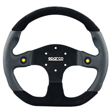 Carica l'immagine nel visualizzatore di Gallery, Sparco L999 Volante piatto Pelle nera Raggi neri