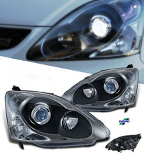 Carica l'immagine nel visualizzatore di Gallery, Honda Civic EP 01-05 3 Porte Fari Anteriori Trasparenti Facelift Look H1/HB3