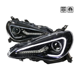 Fari Anteriori LED Bar con Sequential Turn Signal Lights Interno Nero Lucido Toyota GT86