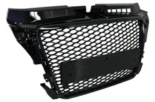 Load image into Gallery viewer, Griglia Anteriore Audi A3 8P Facelift (2007-2012) RS Design Honeycomb Nero Lucido Grille con PDC Fori sensori di parcheggio Covers