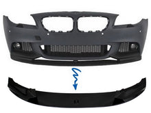 Carica l'immagine nel visualizzatore di Gallery, Lip Paraurti Anteriore BMW Serie 5 F10 F11 Sedan Touring (2011-2017) M-Performance Nero Lucido