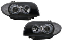 Carica l'immagine nel visualizzatore di Gallery, Fari Anteriori BMW Seria 1 E81 E82 E87 E88 (2004-2011) Angel Eyes 2 Halo Rims Nero