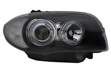 Carica l'immagine nel visualizzatore di Gallery, Fari Anteriori BMW Seria 1 E81 E82 E87 E88 (2004-2011) Angel Eyes 2 Halo Rims Nero