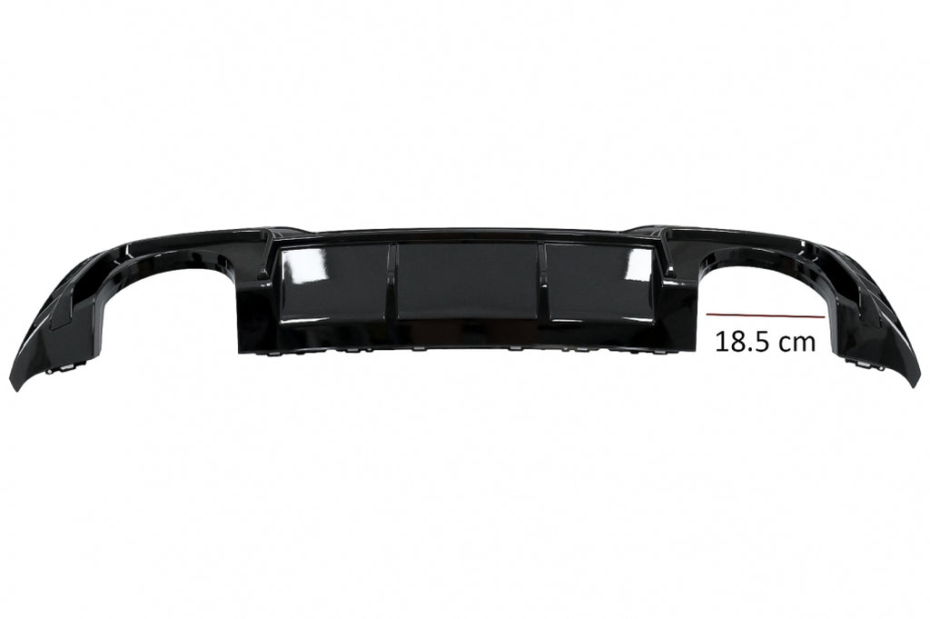 Diffusore Paraurti Posteriore Audi A3 8V Facelift (2016-2019) Hatchback Sportback RS3 Design only S-line Bumper Nero Lucido