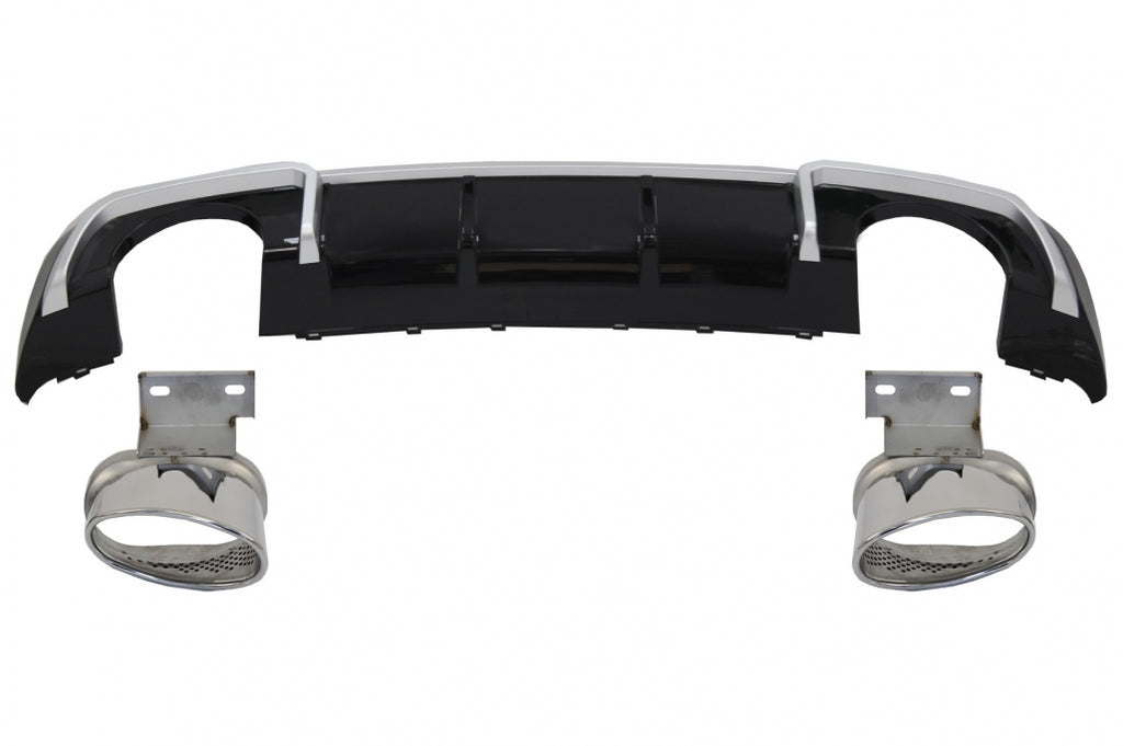 Diffusore Paraurti Posteriore con finali di scarico Audi A3 8V Sline Facelift (2016-2019) Hatchback Sportback RS3 Design Sport paraurti