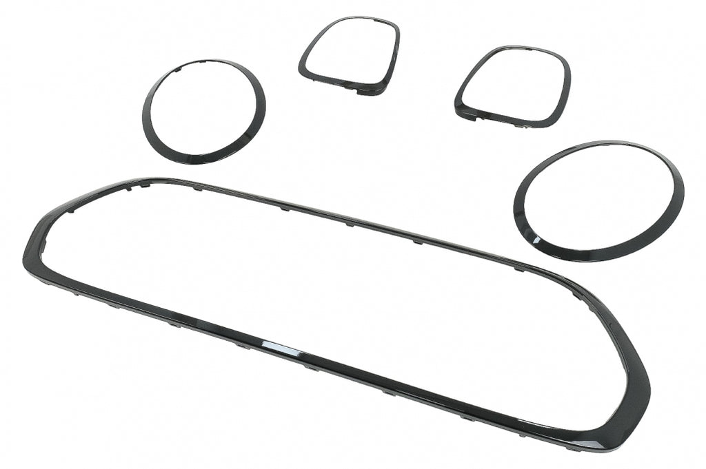 Surround Trim Set Fari Anteriori Griglie Fanali Posteriori Covers MINI III F55/F56 Hatchback F57 Convertible (2014 +) Nero