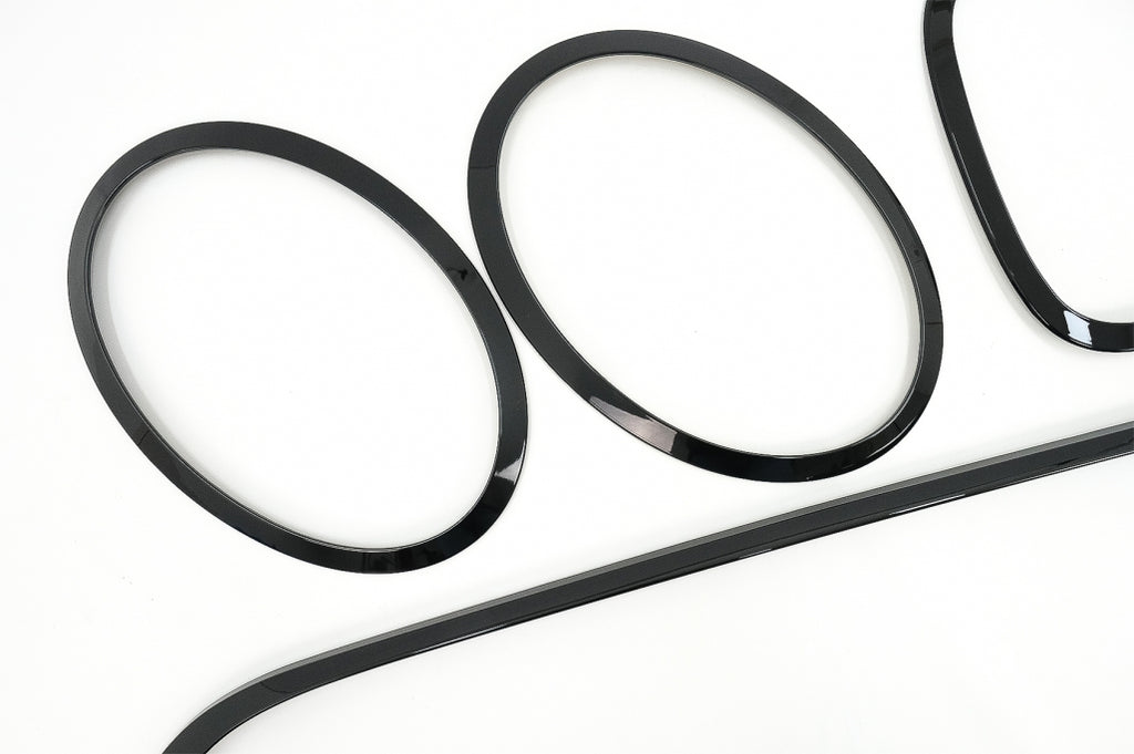 Surround Trim Set Fari Anteriori Griglie Fanali Posteriori Covers MINI III F55/F56 Hatchback F57 Convertible (2014 +) Nero