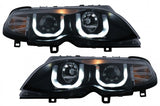 Fari Anteriori LED Angel Eyes BMW Serie 3 E46 Facelift Limousine Touring (2001-2005) Nero