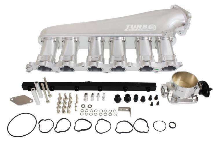 Collettore di Aspirazione - Toyota Supra MK4 A80 2JZ-GTE CNC con 6 Sedi Iniettori e fuel rail