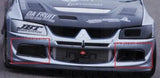 Mitsubishi Lancer Evo VIII 02/- Prese d'aria aspirazione paraurti anteriore