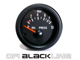 DFI Blackline Universal Manometro da 52mm- Pressione Olio (Bar)