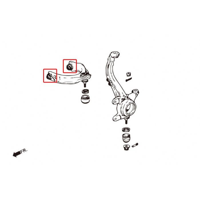 Hardrace Boccole UPPER ARM Anteriore (Plastica Rinforza) - HONDA ACCORD CF/CH/CL1/2/3