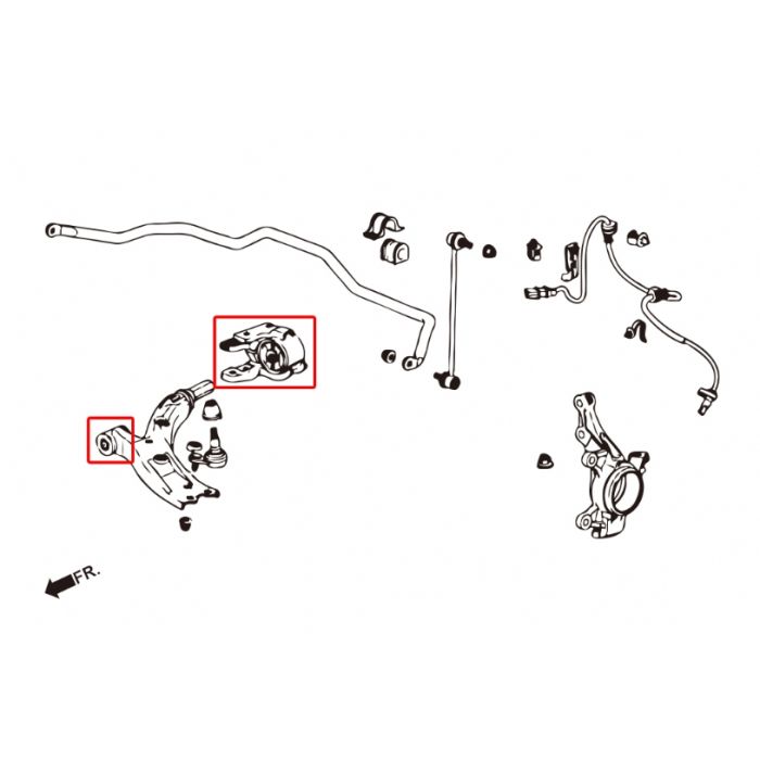 Hardrace Boccole LOWER ARM Anteriore (Plastica Rinforza) - HONDA CR-V RE1-RE5/RE7 07-11