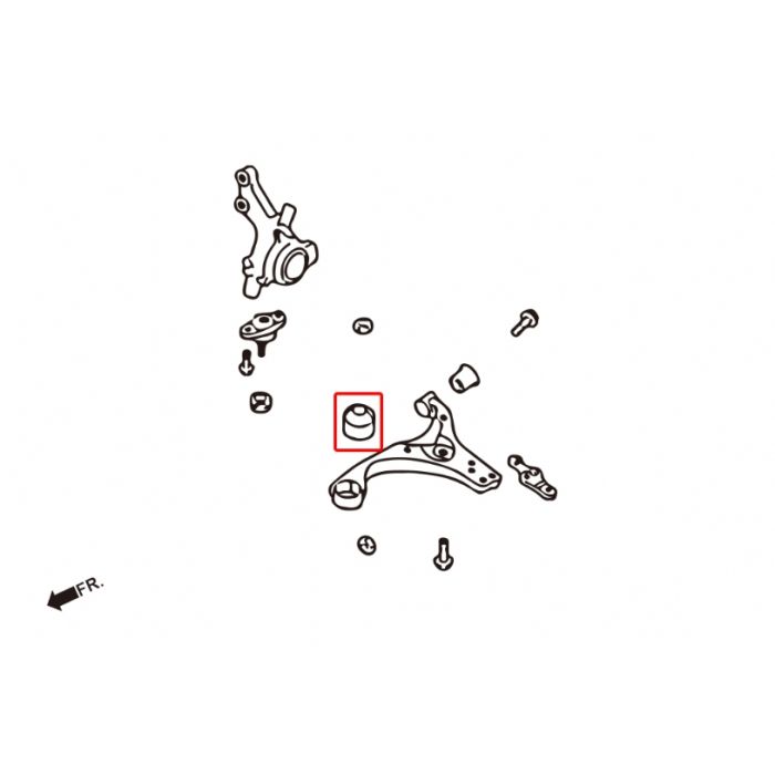 Hardrace Boccole LOWER ARM Anteriore Posteriore SIDE Plastica 2 Pezzi - HYUNDAI ELANTRA 10-15