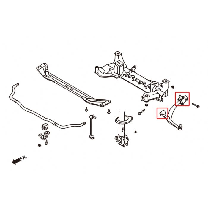 Hardrace Boccole LOWER ARM Anteriore Plastica 4 Pezzi - INFINITI FX 1 Serie FX35/45 (S50)